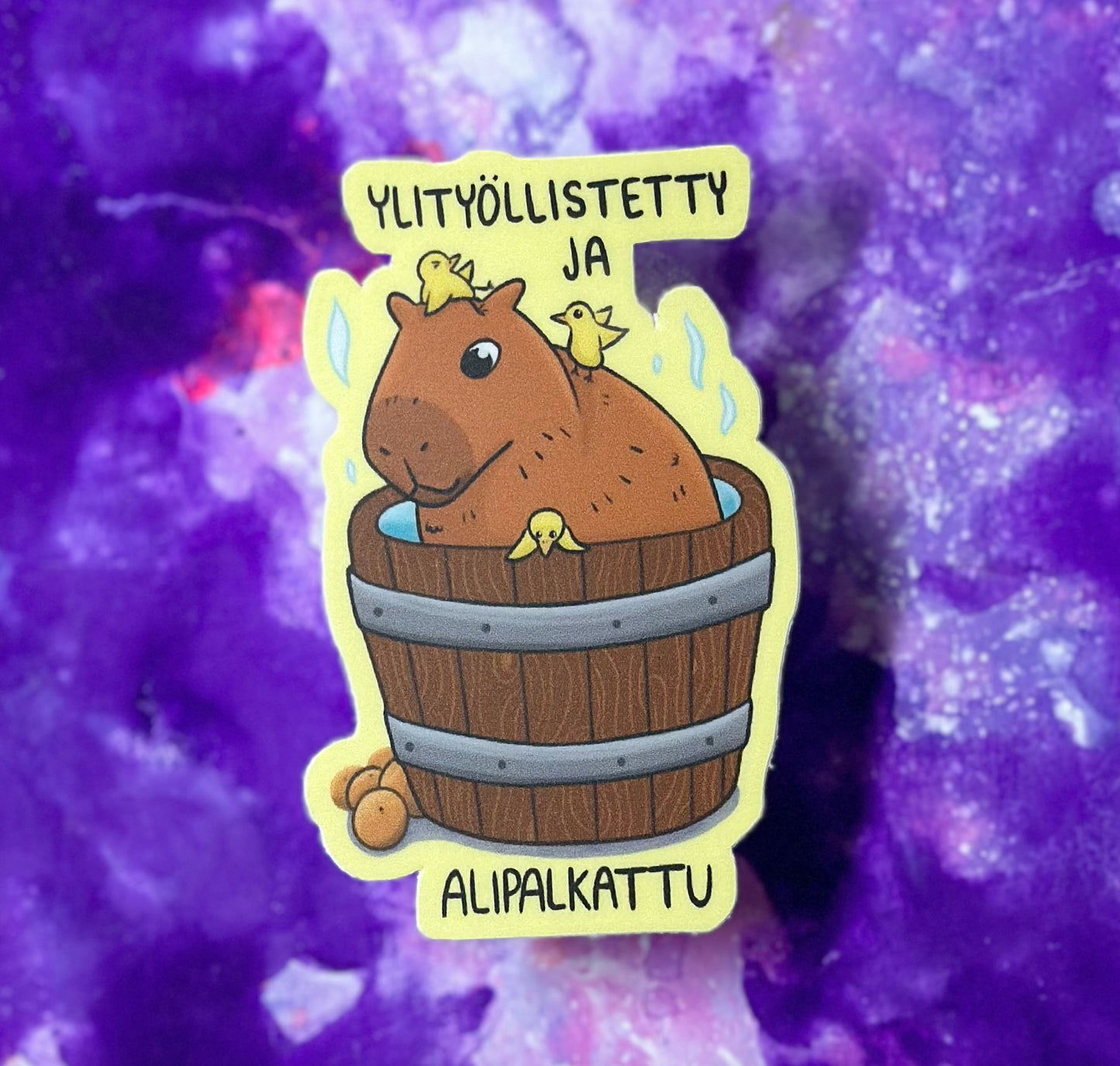 Ylityöllistetty ja alipalkattu - Tarra