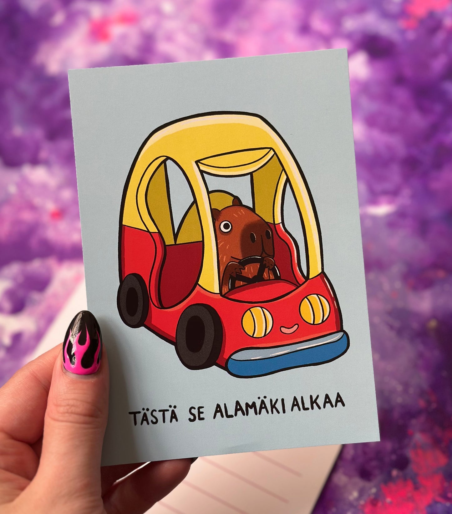 Tästä se alamäki alkaa - Postikortti