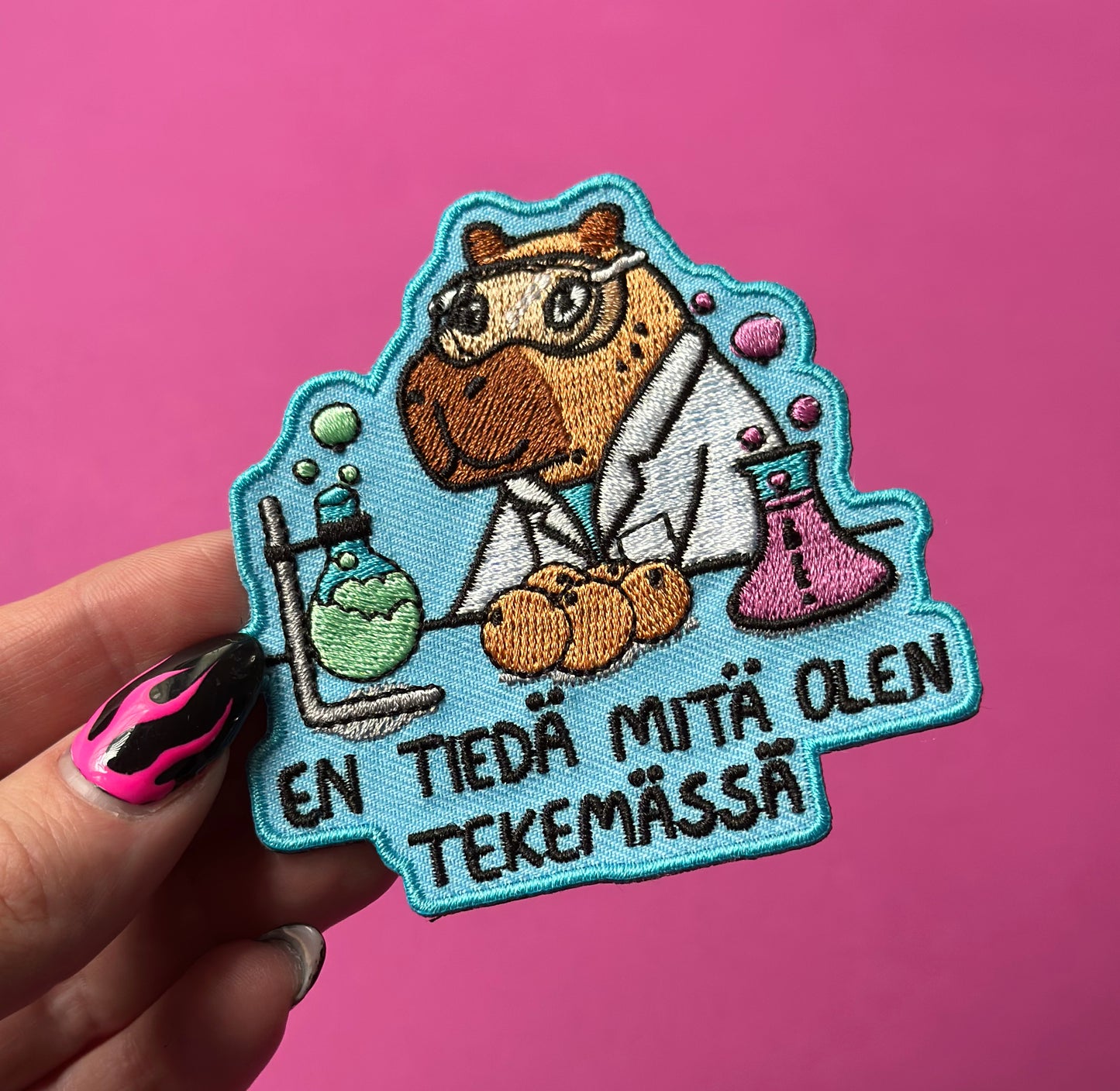 En tiedä mitä olen tekemässä - Kangasmerkki