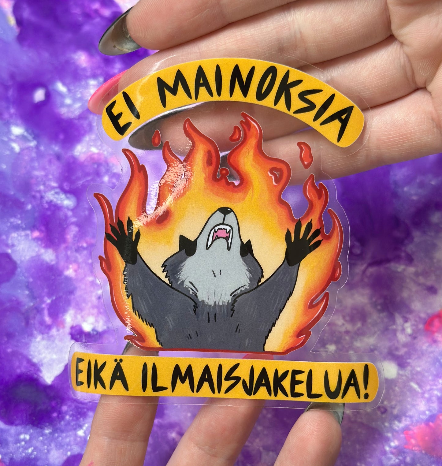 Ei mainoksia eikä ilmaisjakelua - Säänkestävä tarra