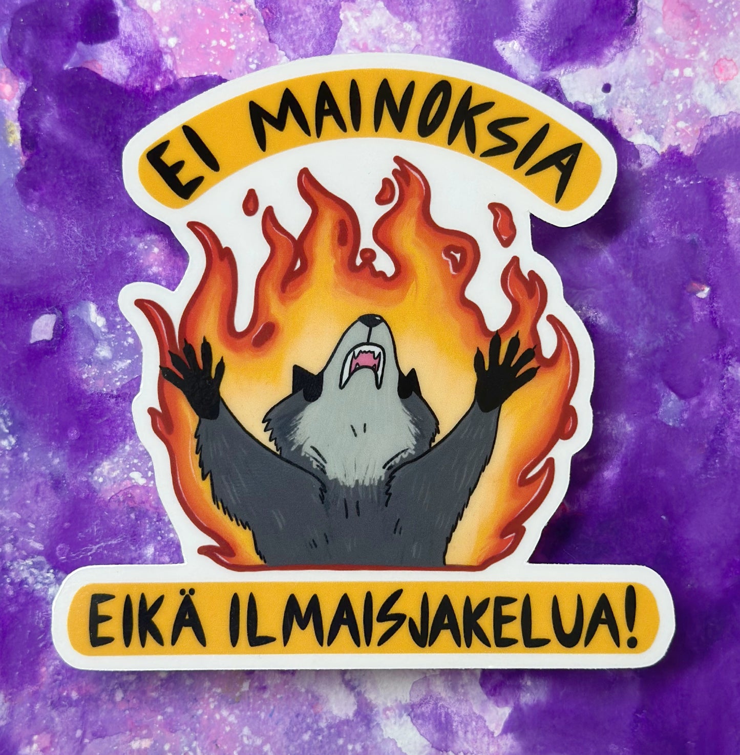 Ei mainoksia eikä ilmaisjakelua - Säänkestävä tarra