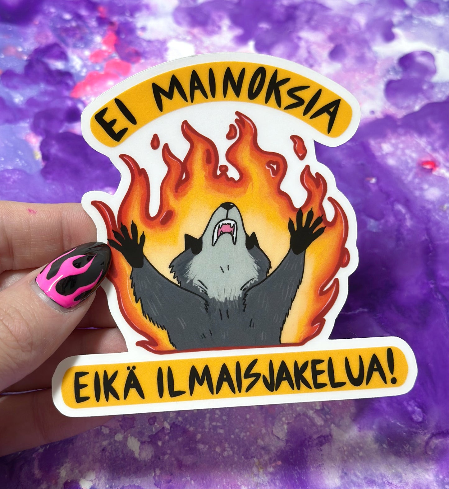 Ei mainoksia eikä ilmaisjakelua - Säänkestävä tarra