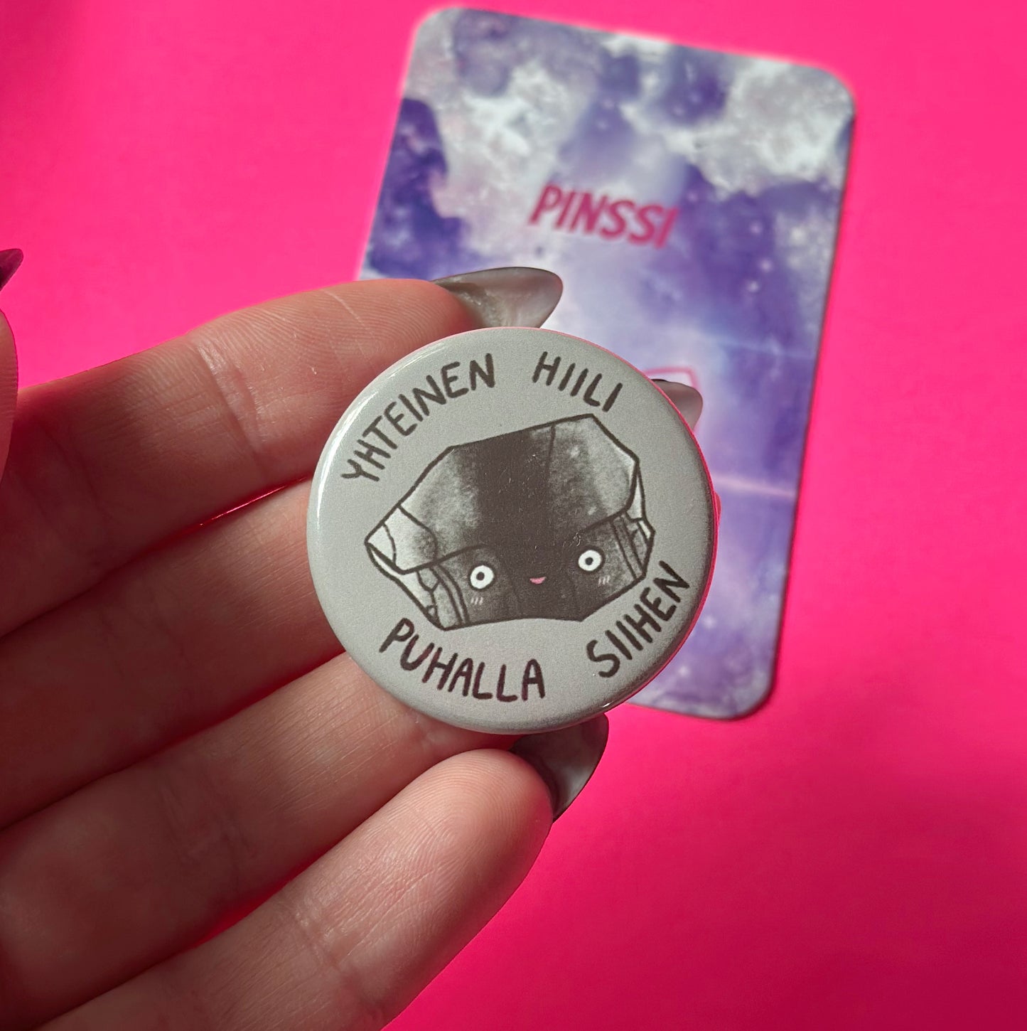 Yhteinen hiili, puhalla siihen - Pinssi