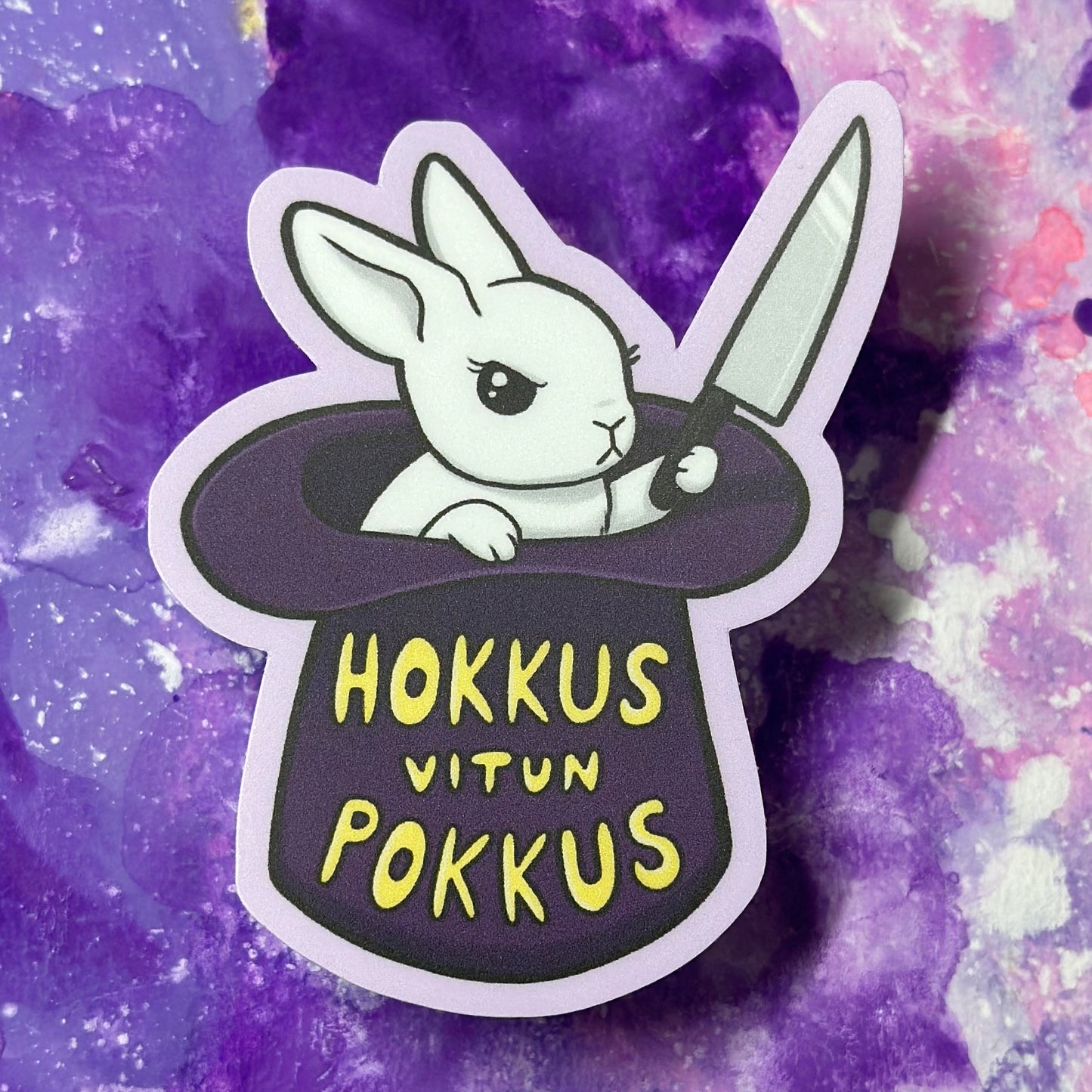 Hokkus vitun pokkus - Säänkestävä tarra