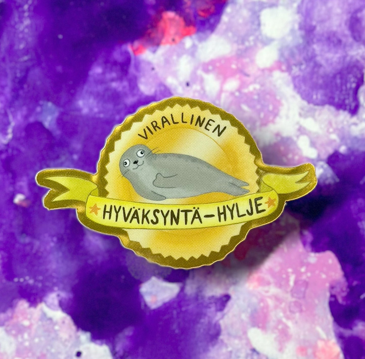 Hyväksyntä-hylje - Säänkestävä tarra
