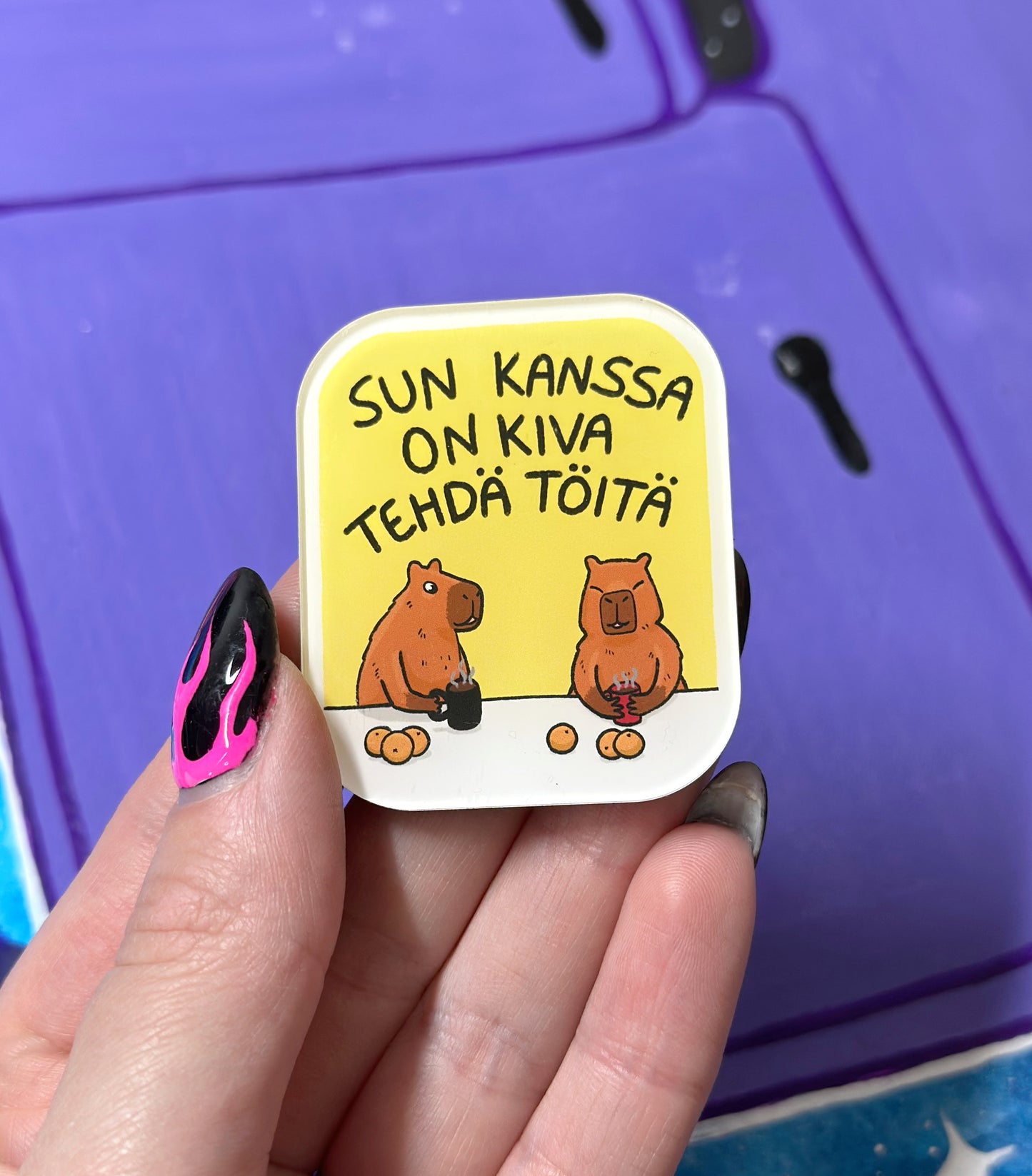 Sun kanssa on kiva tehdä töitä - Akryylimagneetti