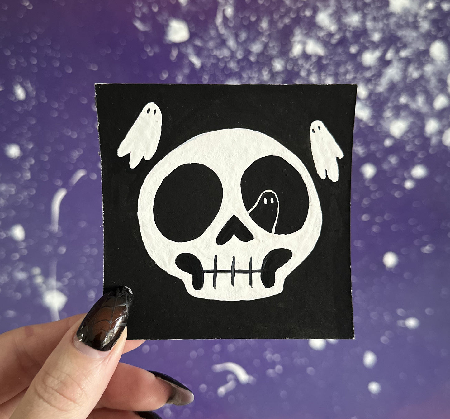 Kummitteleva kallo - Maalaus