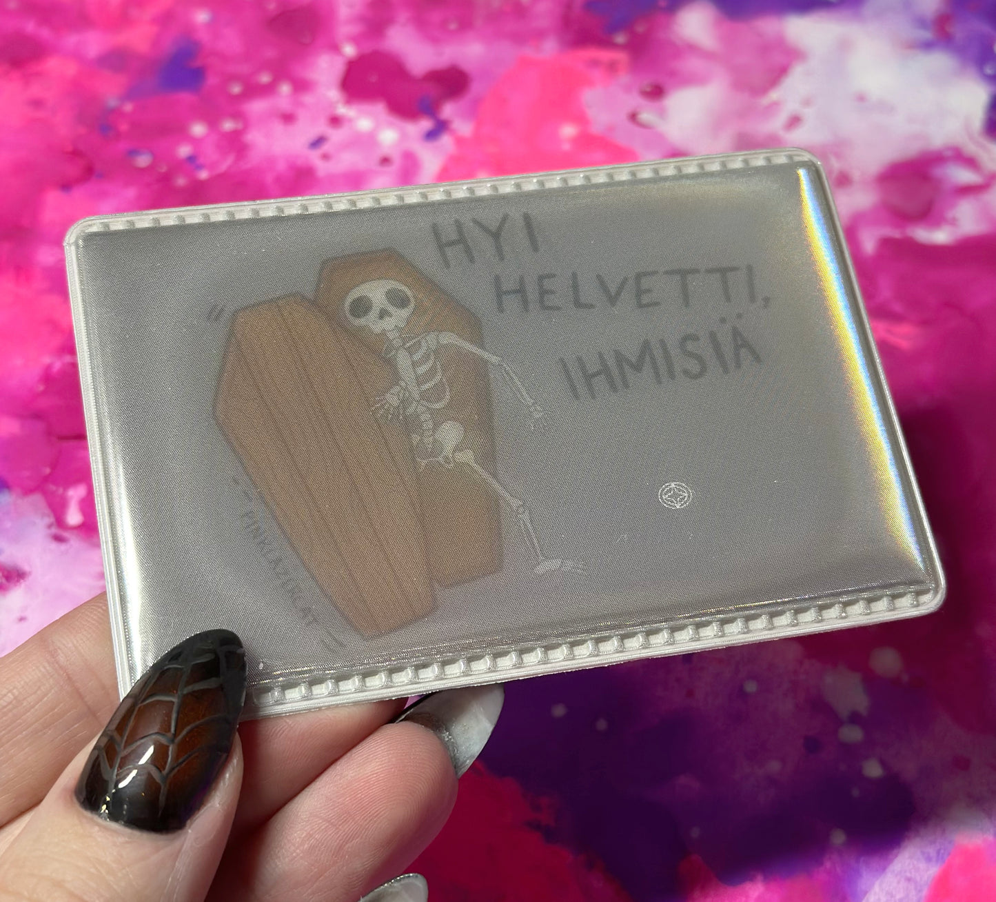 Hyi helvetti, ihmisiä - Heijastava matkakorttikotelo