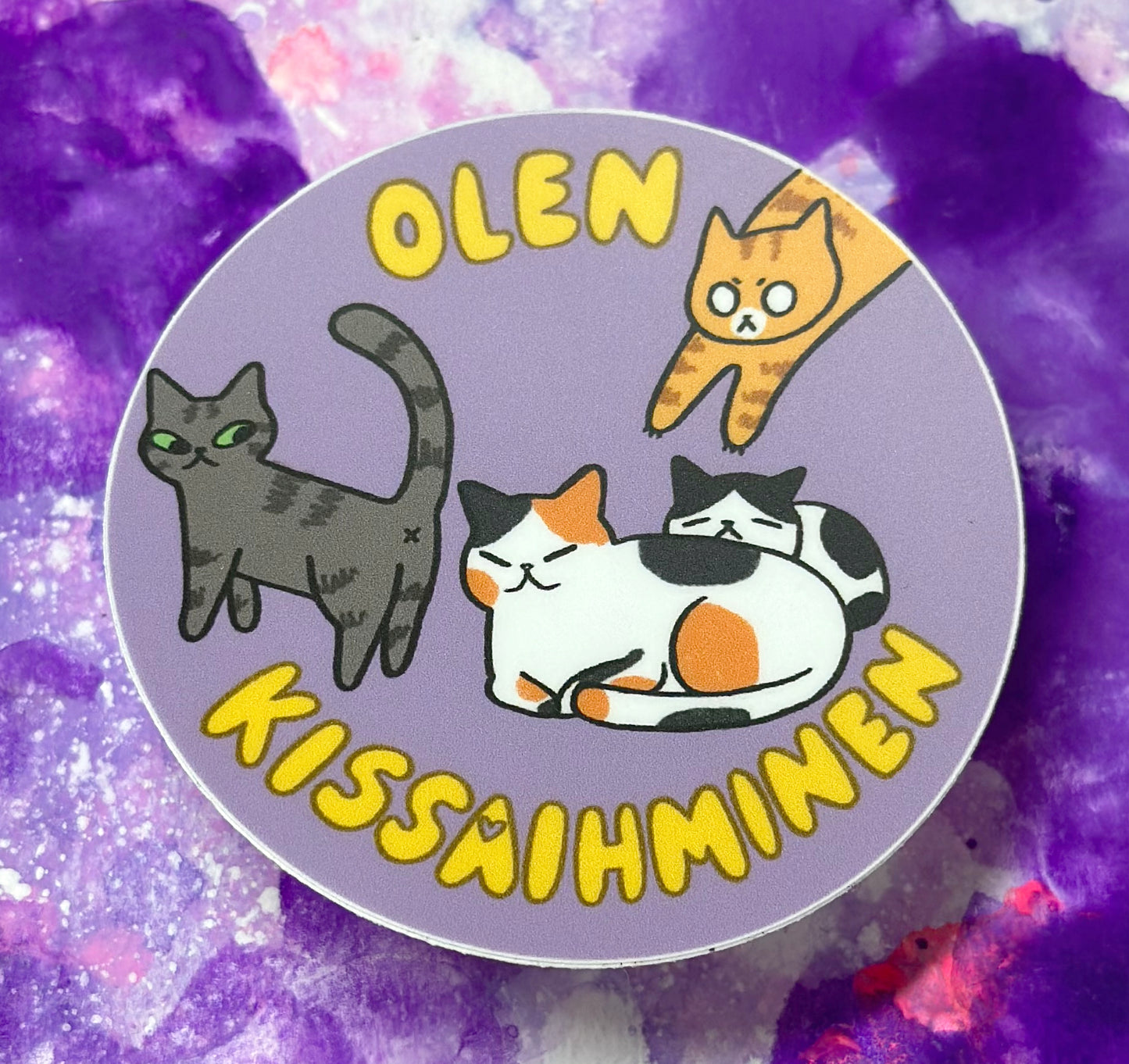Olen kissaihminen - Säänkestävä tarra