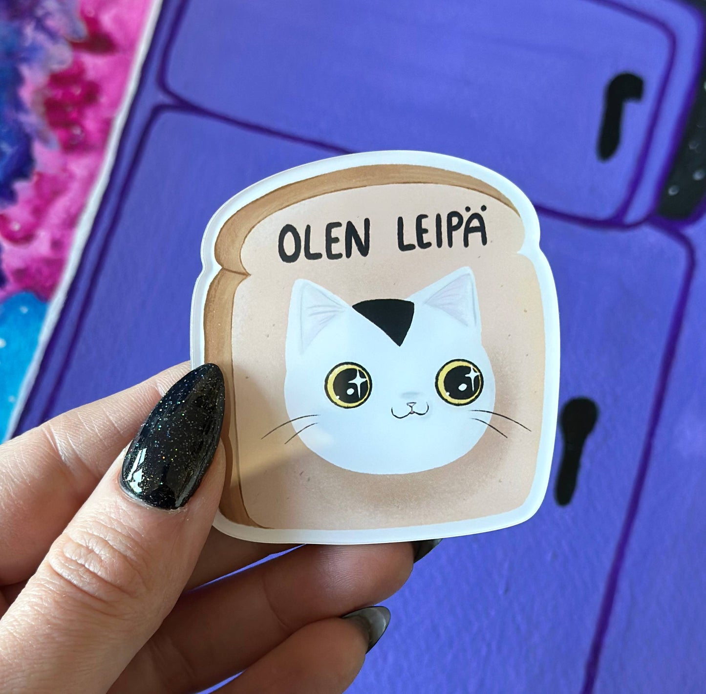 Olen leipä - Akryylimagneetti