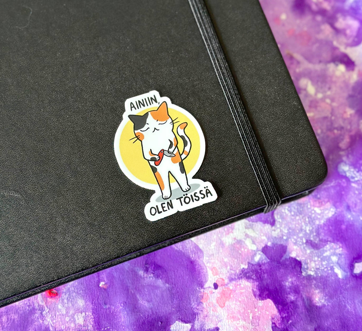 Ainiin, olen töissä - Säänkestävä tarra