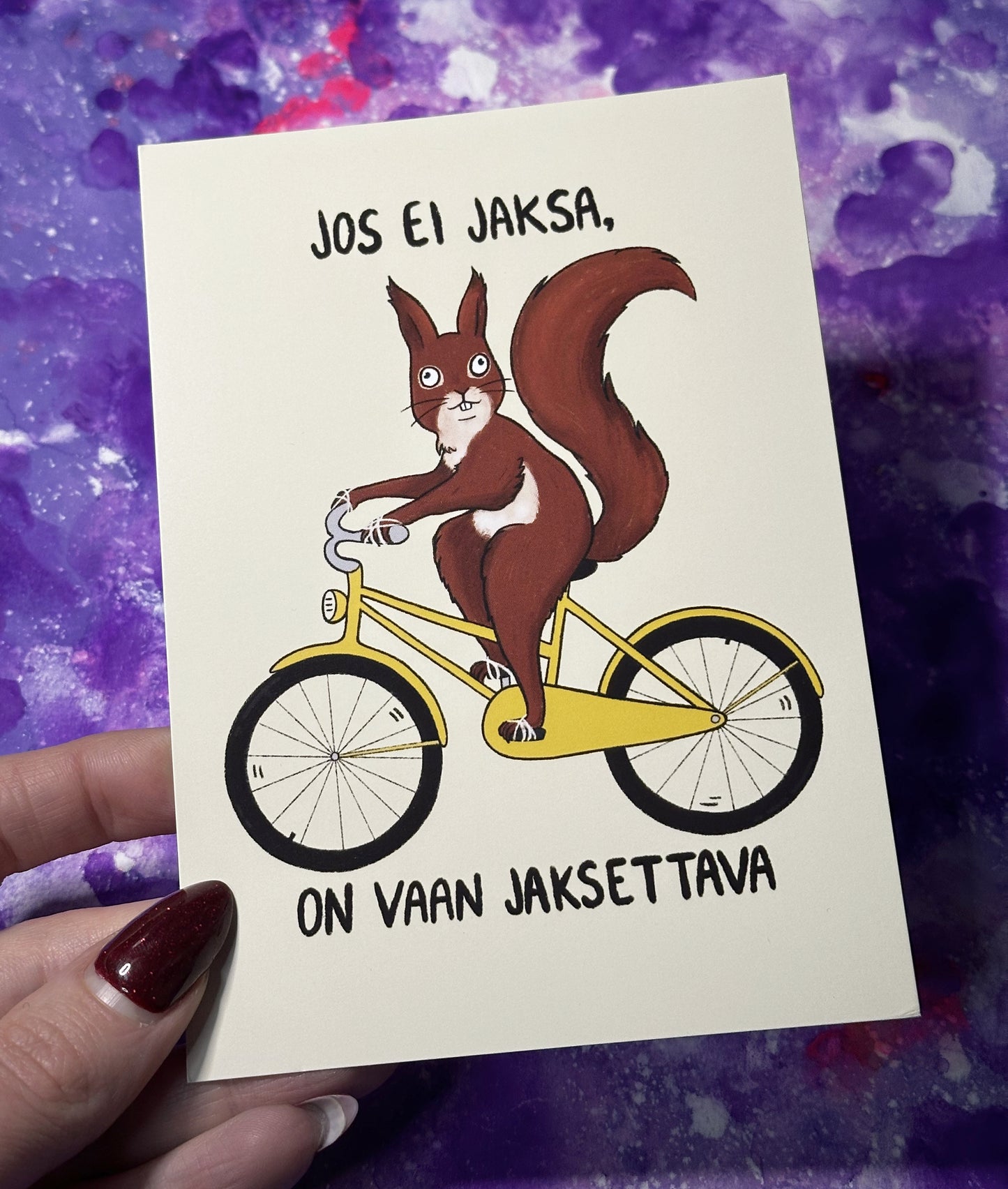Jos ei jaksa, on vain jaksettava - Postikortti