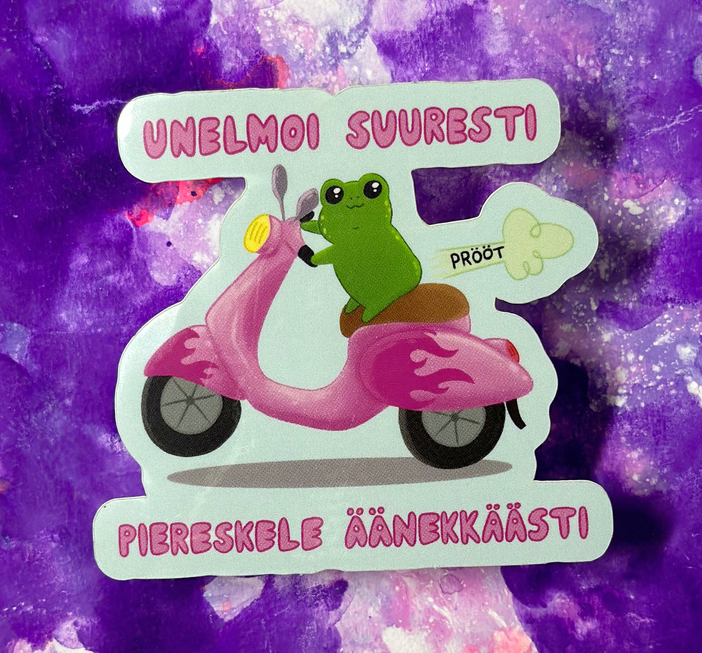 Unelmoi suuresti, piereskele äänekkäästi - Säänkestävä tarra