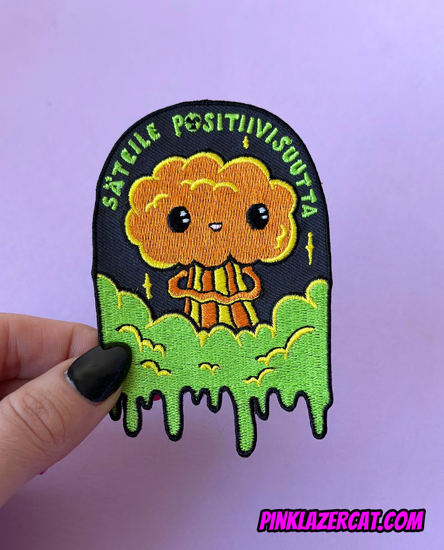 Säteile positiivisuutta kangasmerkki