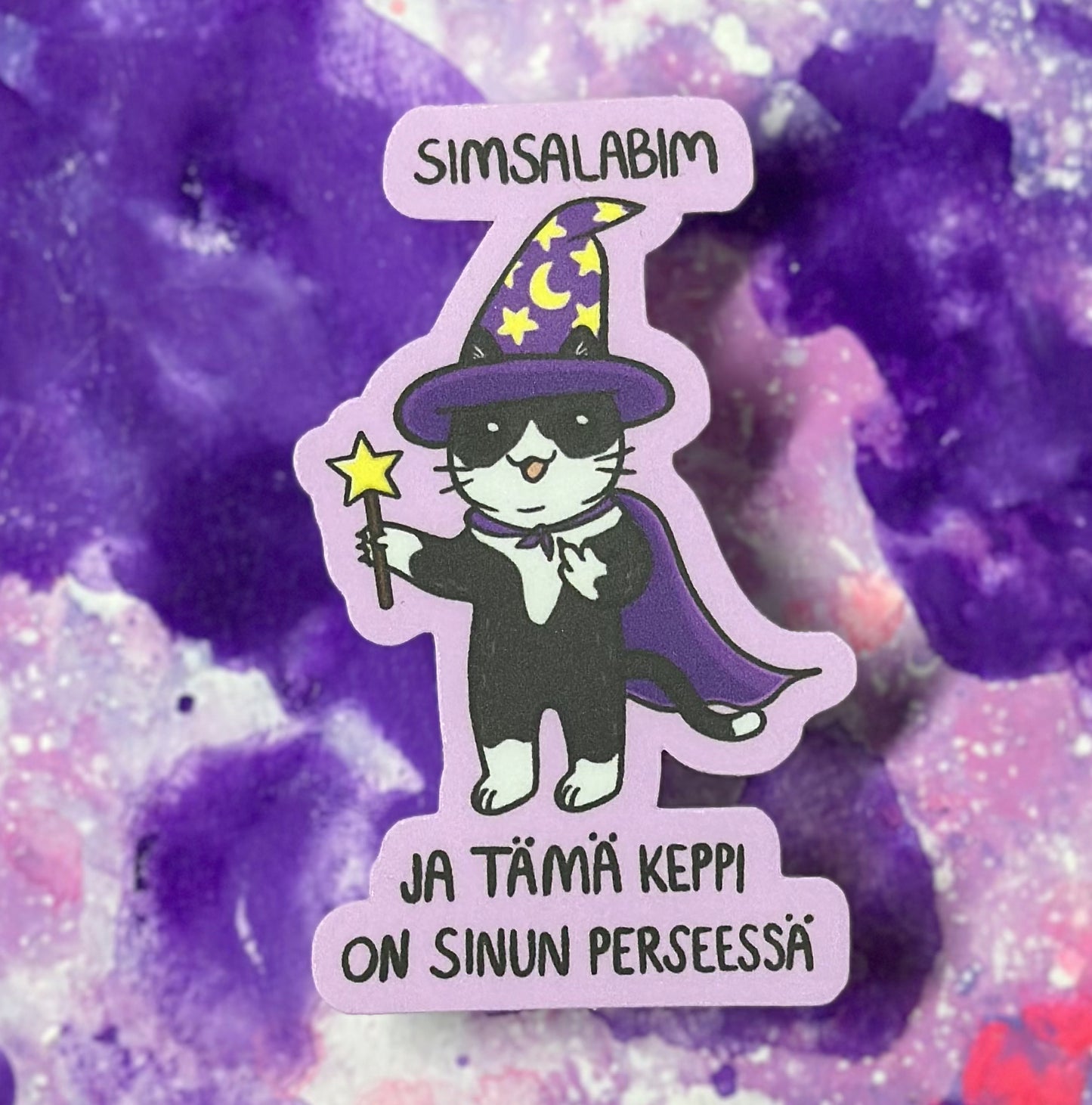 Simsalabim ja tämä keppi on sinun perseessä - Säänkestävä tarra