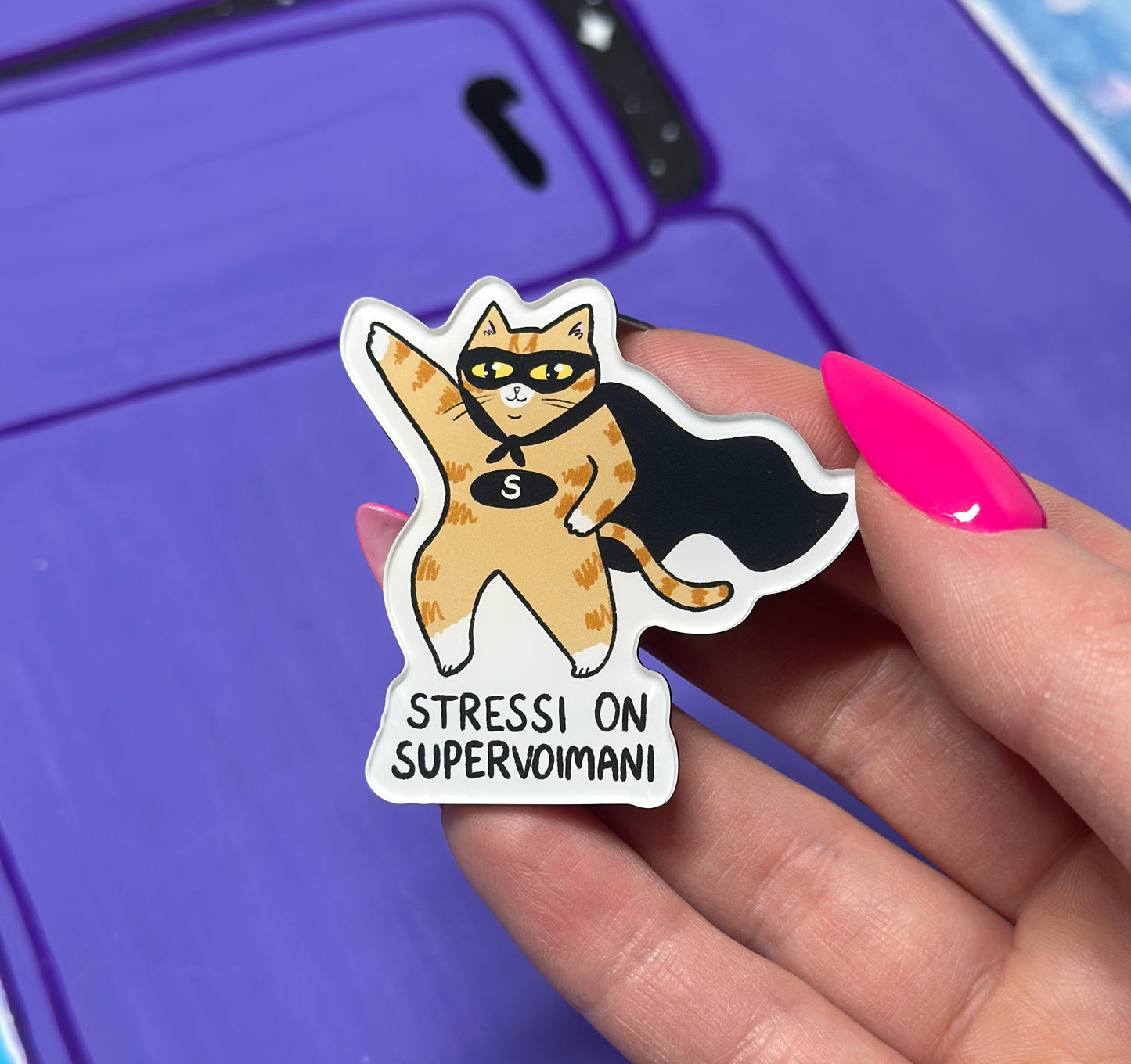 Stressi on supervoimani - Akryylimagneetti