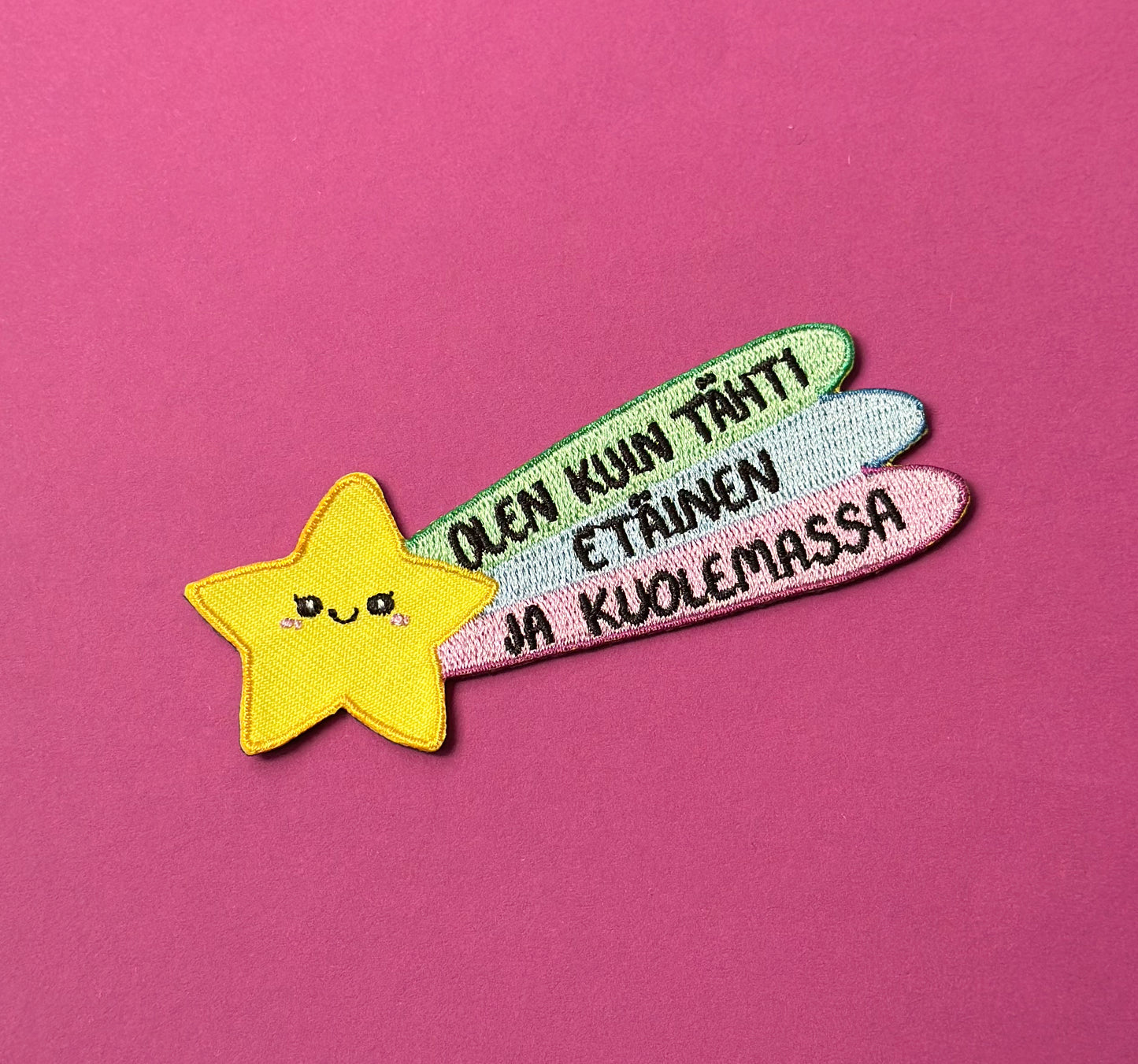 Olen kuin tähti, etäinen ja kuolemassa - Kangasmerkki