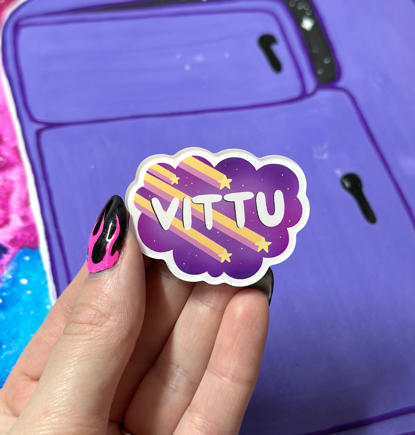Vittu - Akryylimagneetti
