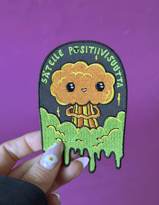 Säteile positiivisuutta - Kangasmerkki