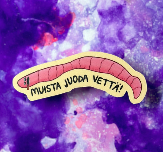 Muista juoda vettä - Tarra