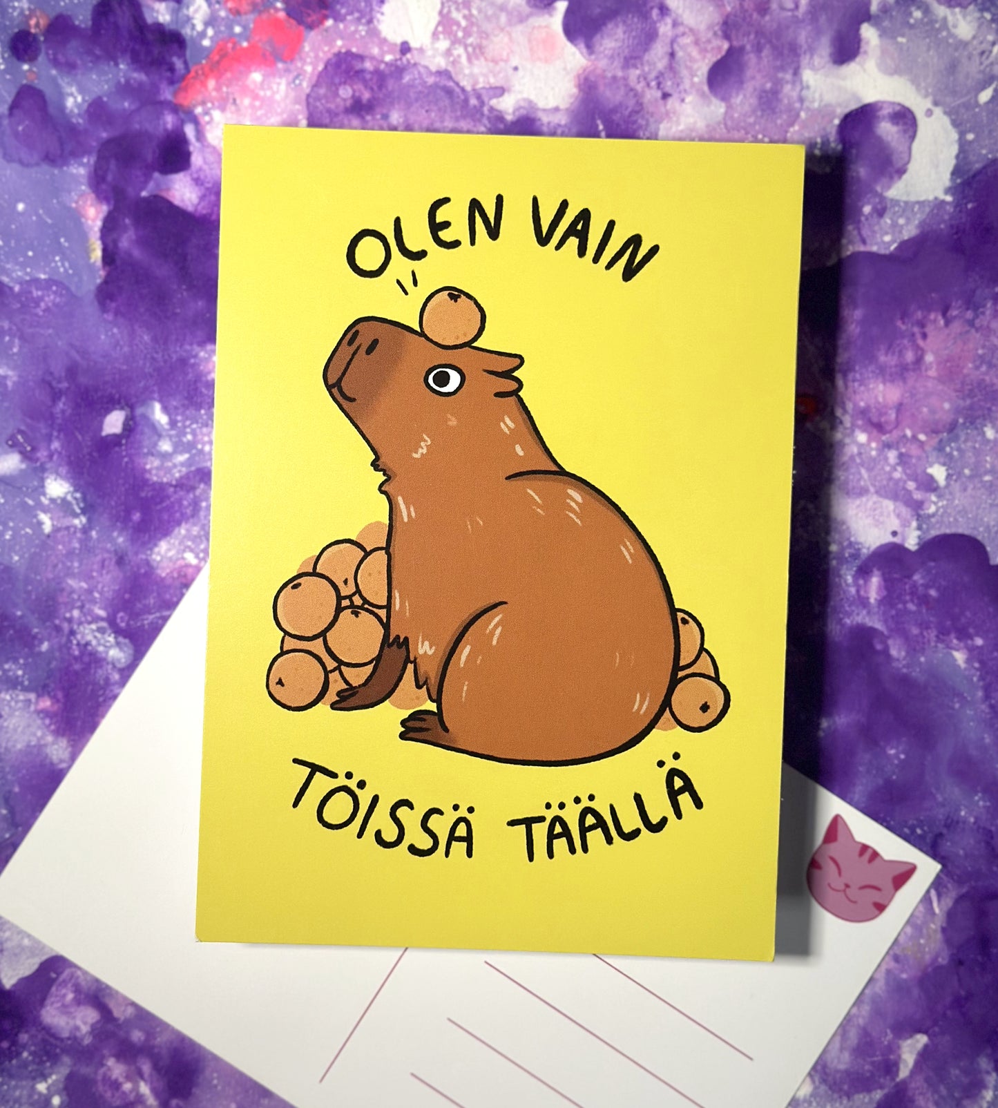 Olen vain töissä täällä - Postikortti