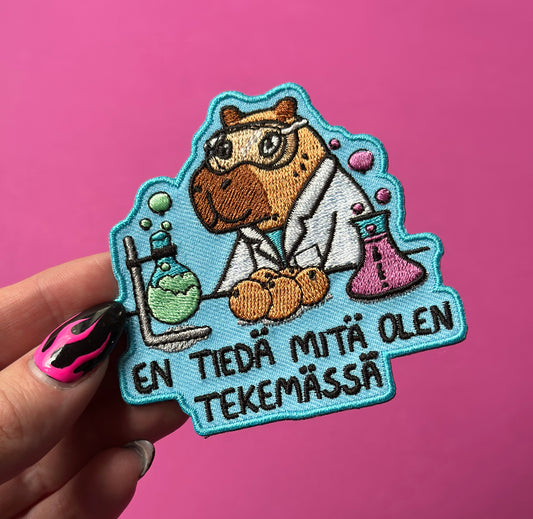 En tiedä mitä olen tekemässä - Kangasmerkki