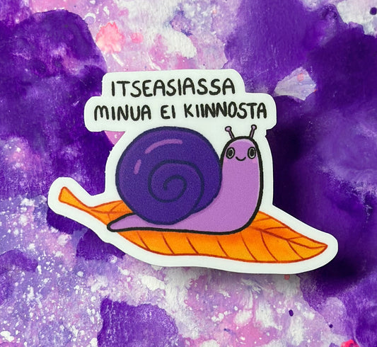 Itseasiassa minua ei kiinnosta - Säänkestävä tarra