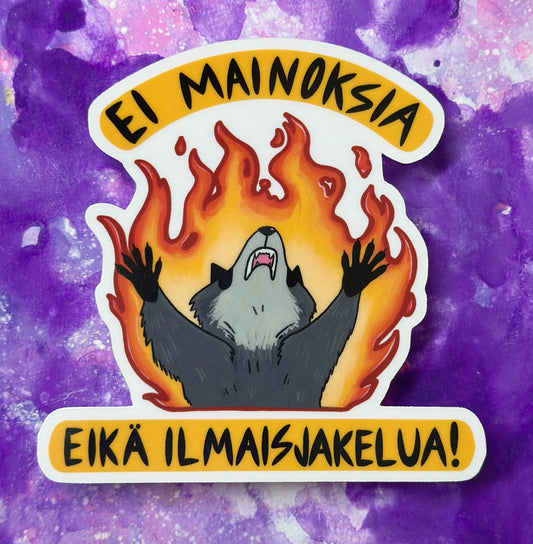 Ei mainoksia eikä ilmaisjakelua - Säänkestävä tarra