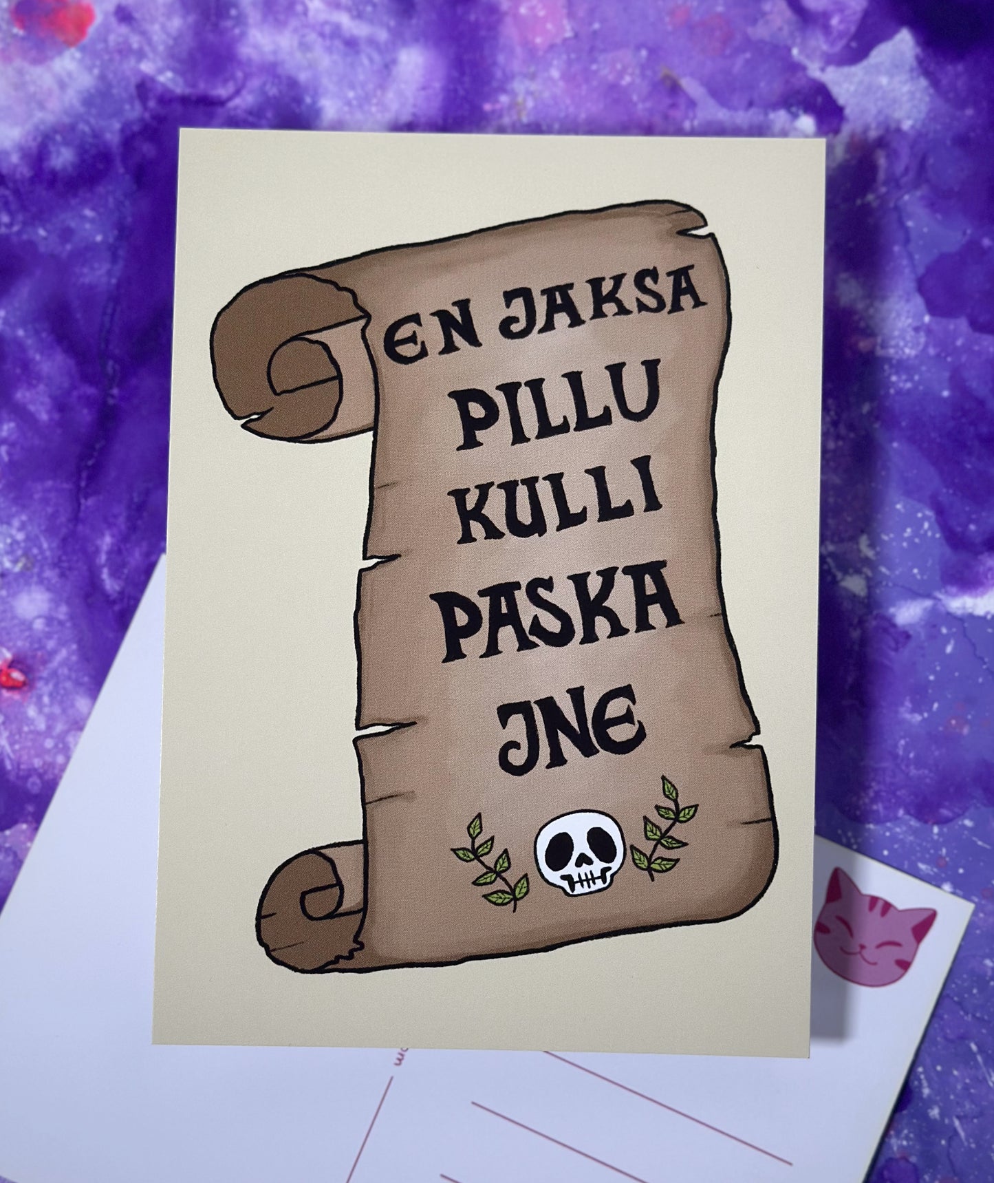 En jaksa pillu kulli paska jne - Postikortti