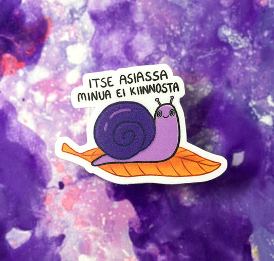 Itse asiassa minua ei kiinnosta - Säänkestävä tarra