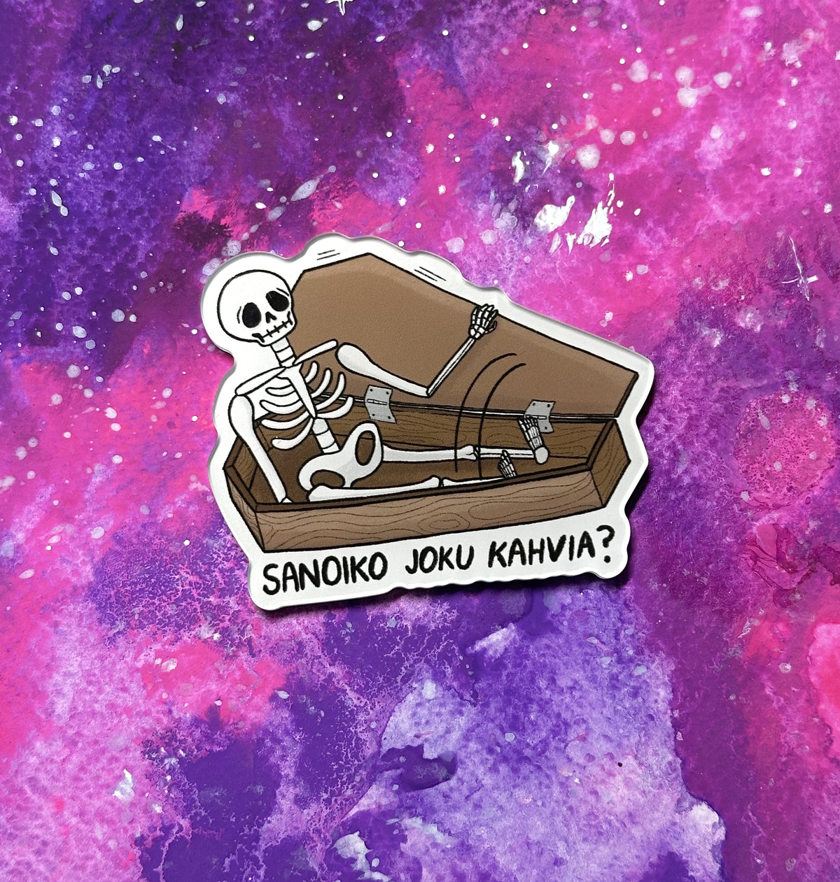 Sanoiko joku kahvia - Akryylimagneetti