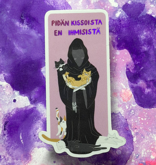 Pidän kissoista, en ihmisistä - Säänkestävä tarra