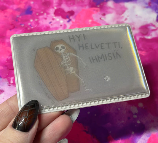 Hyi helvetti, ihmisiä - Heijastava matkakorttikotelo