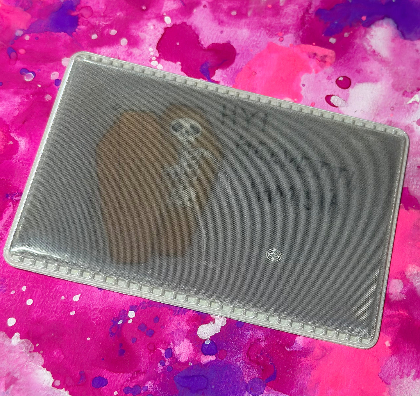 Hyi helvetti, ihmisiä - Heijastava matkakorttikotelo