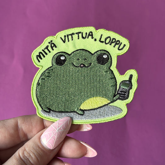 Mitä vittua, loppu - Kangasmerkki