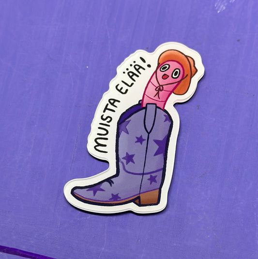 Muista elää! - Akryylimagneetti