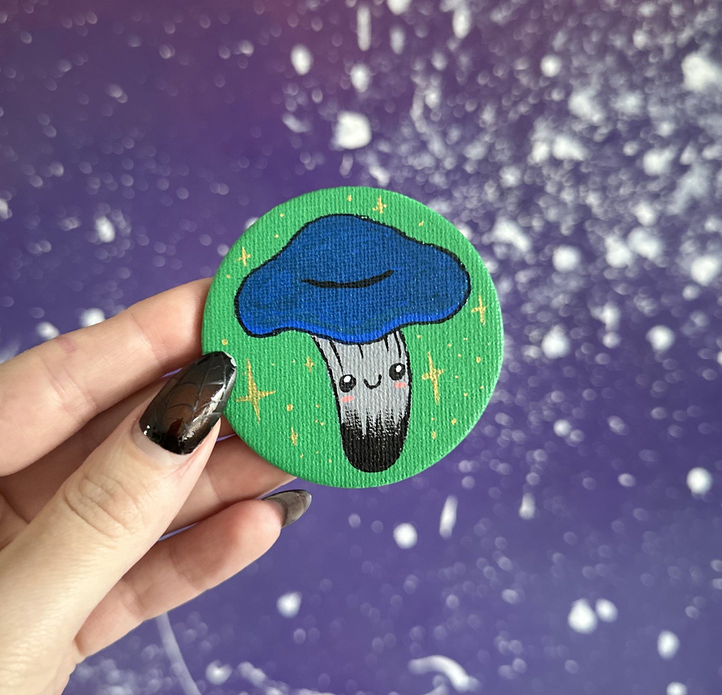 Mustatorvisieni - Käsinmaalattu magneetti