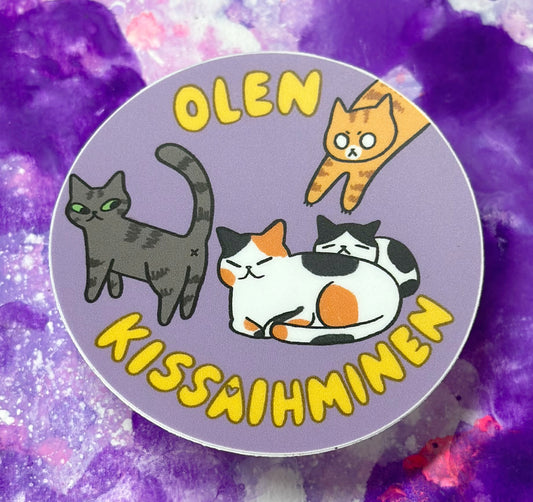 Olen kissaihminen - Säänkestävä tarra