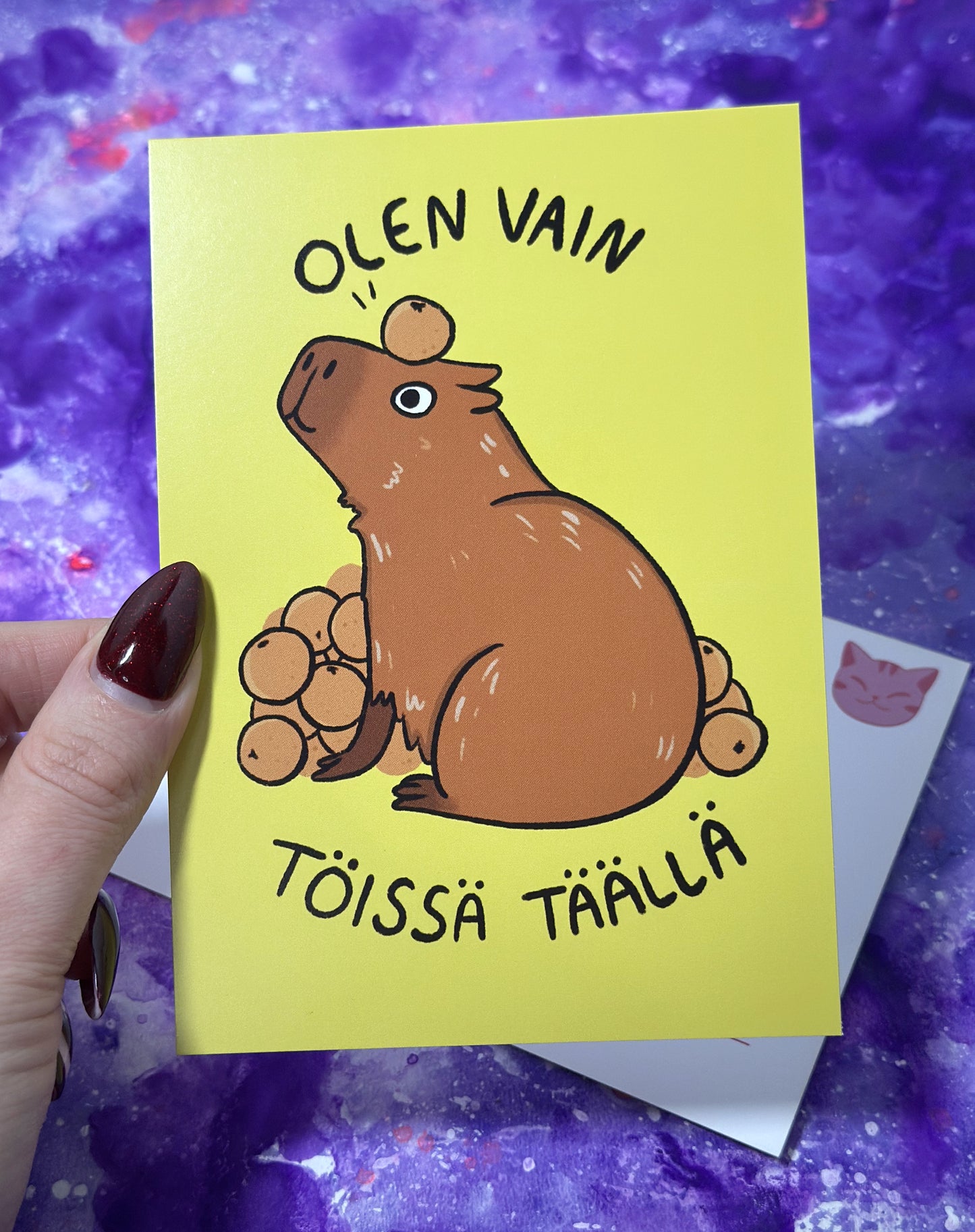 Olen vain töissä täällä - Postikortti