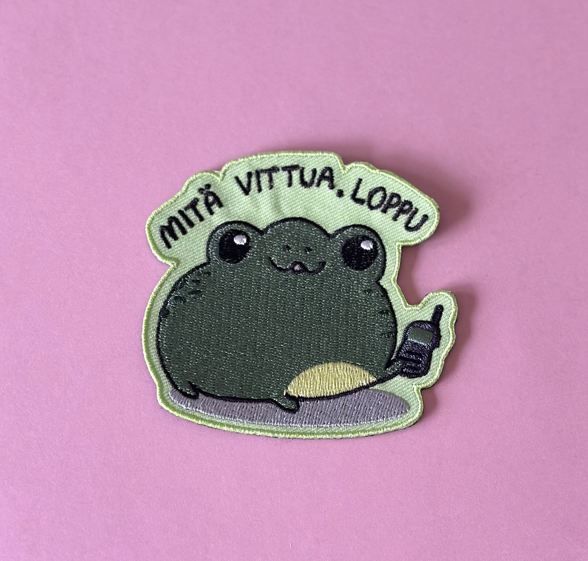 Mitä vittua, loppu - Kangasmerkki