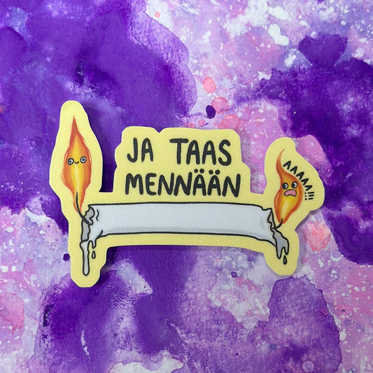 Ja taas mennään - Säänkestävä tarra