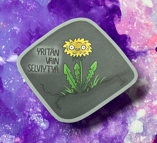 Yritän vain selviytyä - Säänkestävä tarra